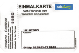 Taxi 2244 - Cabcharge-Einmalkarte